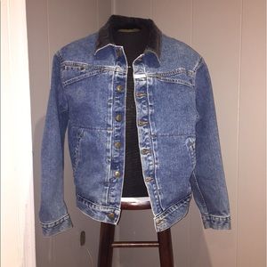 Vintage Denim Jacket with corduroy collar